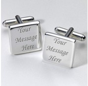 Bespoke Square Personalised Cufflinks - Add Your Own Message