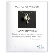 Pearls Of Wisdom - Happy Birthday - Cupcake Charm Necklace By Lily Charmed 