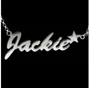 Personalised Sterling Silver 'Carrie' Style Star Name Necklace  