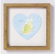 Mauritius Map Heart
