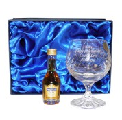Personalised Crystal & Brandy Gift Set