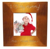 Personalised Wooden Photoframe ' I Heart(love) My