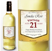Vintage Age Label Personalised White Wine