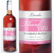 Thank You Label Personalised Rose Wine