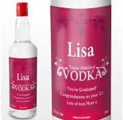 Personalised Classy Pink Label Vodka