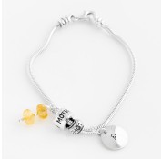 Personalised Sterling Silver Initial Charm Bracelet With Optional Charms