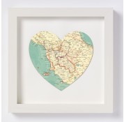 Tuscany Map Heart
