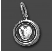 Waxing Poetic Sterling Silver Whimsies Heart Charm / Pendant