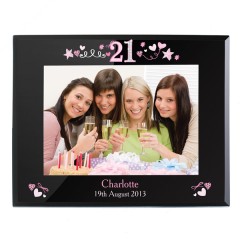 Personalised 7x5 21st Birthday Black Frame