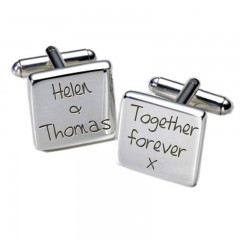 Square Together Forever Personalised Cufflinks