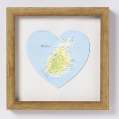 Mauritius Map Heart