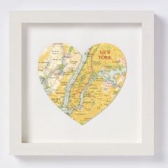 New York Map Heart 