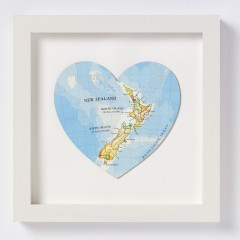New Zealand Map Heart