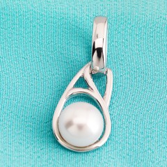 Sterling Silver White Fresh Water Pearl Pendant 