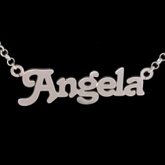 Personalised Sterling Silver 'Terra' Style Name Necklace   