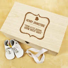 Personalised Baby Acorn Keepsake Box